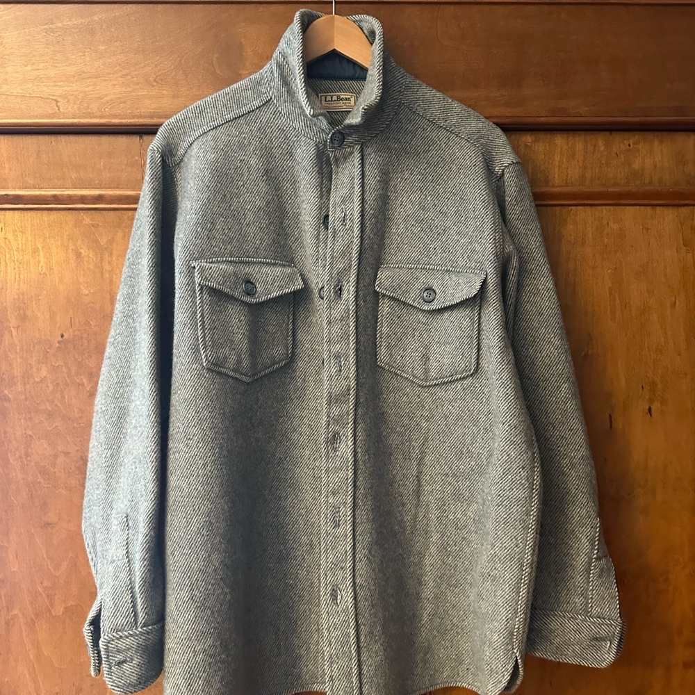 L.L. Bean Men's Gray Shirt Jacket VINTAGE 70,s